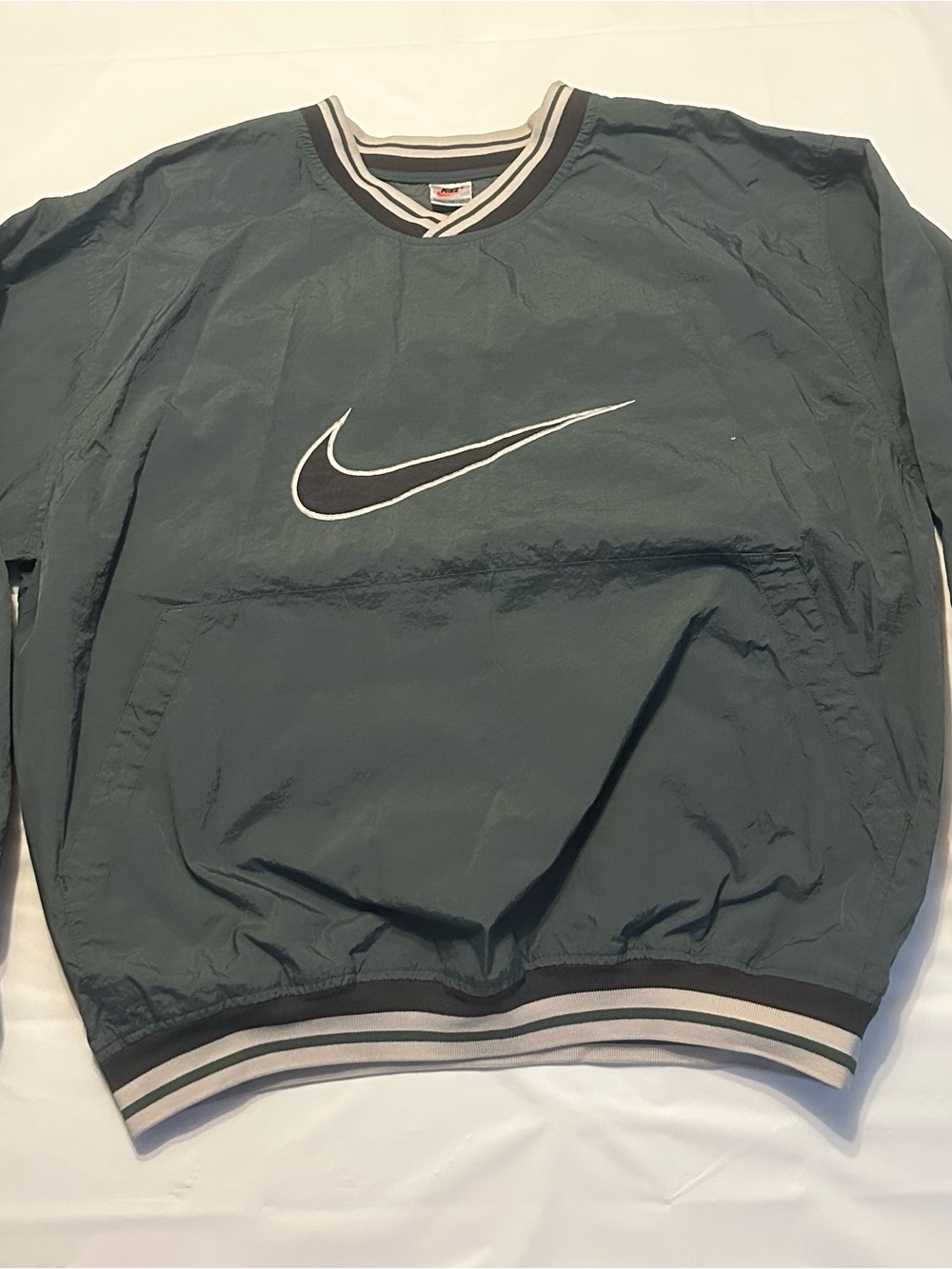 Nike Men's Dark Green Pullover Windbreaker Jacket